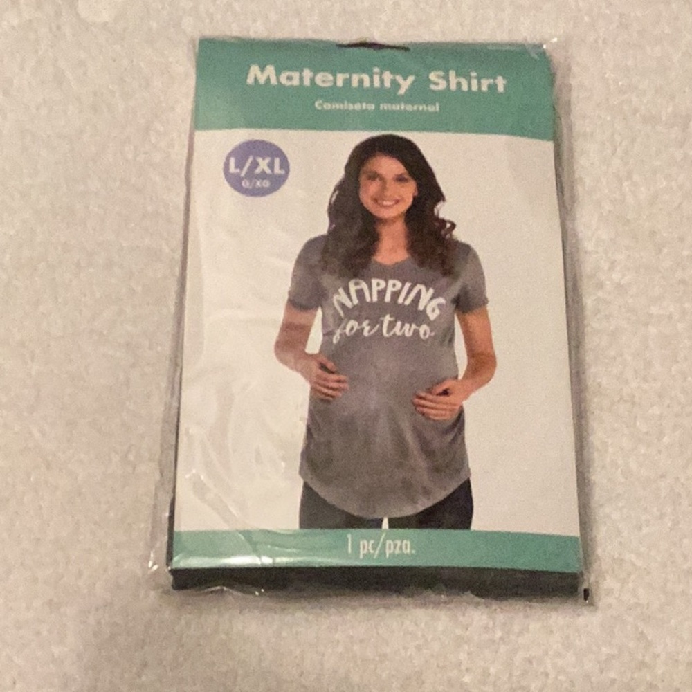 Amscan Gray Maternity Tee - Napping for Two